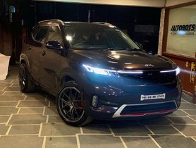 Black Rose Wrapped Kia Seltos Gets 19-inch Mags, Powered Tailgate & More