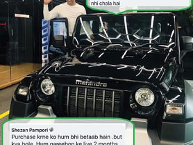 Dara Singh Jr Drives Home New Mahindra Thar – Netizens React
