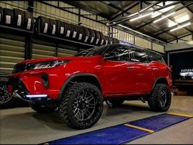 Toyota Fortuner Legender Gets Lift Kit & Offroad Tyres, Looks Brawny