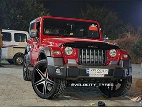 This New Mahindra Thar Gets LARGEST-EVER 22-inch Alloy Wheels