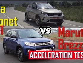 Kia Sonet iMT VS 2020 Maruti Vitara Brezza - Which is Quicker?