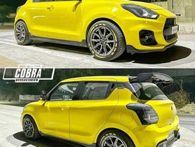 Lowered Maruti Swift Wears Swanky Aftermarket Rims & Swift Sport's Bumpers