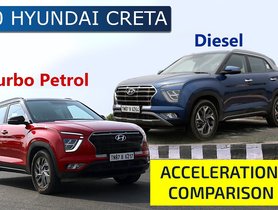 Hyundai Creta Turbo-Petrol Vs Turbo-Diesel Acceleration Test - VIDEO