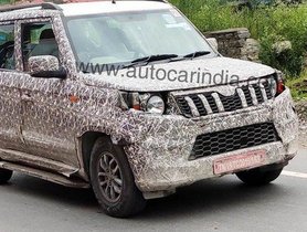 Mahindra TUV300 Plus Facelift Spied Testing Again