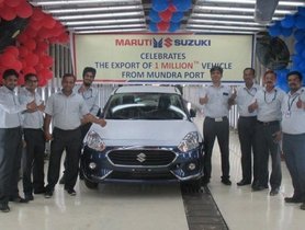 Maruti Dzire Becomes The 1 Millionth Car Export from India's Leading Carmaker