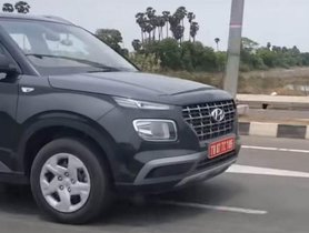 Hyundai Venue Base Model Spied Without Any Camouflage Ahead of May 21 Launch