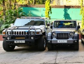 New Mahindra Thar Looks Rather Tiny Parked Alongside Hummer H2
