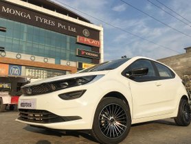 Tata Altroz Looks Snazzy With 17-inch Aftermarket Rims & Low-profile Tyres