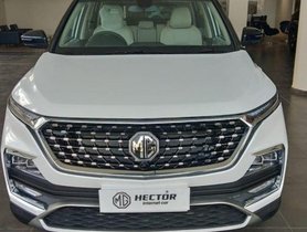 MG Hector Facelift Reaches Dealership Ahead of Launch on Jan 7