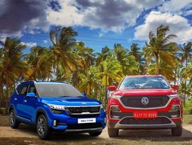 Kia Seltos Vs MG Hector Caught Standing Side By Side – Which one looks better?