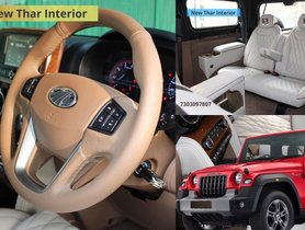 Mahindra Thar With Dual-Tone Beige-Black Interior Looks Upmarket