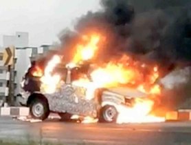 2020 Mahindra Scorpio Catches Fire During Road Test