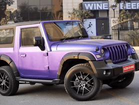 2020 Mahindra Thar Customized with a Purple Body Wrap and 18-inch Rims