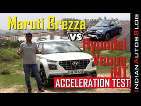 Maruti Vitara Brezza vs Hyundai Venue iMT Acceleration Comparison