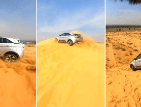 Tata Nexon Snapped While Dune Bashing in Jaipur