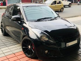 Customized Maruti Swift Looks a Shade DARKER Than Vantablack