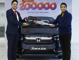 2nd-gen Honda Amaze Achieves 2 Lakh Sales Mark