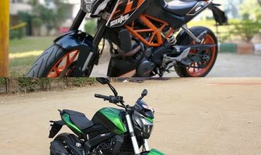 KTM Duke 390 vs 2019 Bajaj Dominar 400 drag race