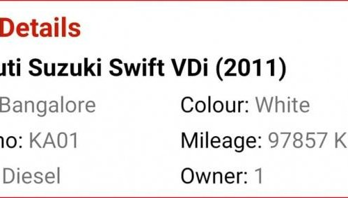 2011 Maruti Suzuki Swift for sale at low price