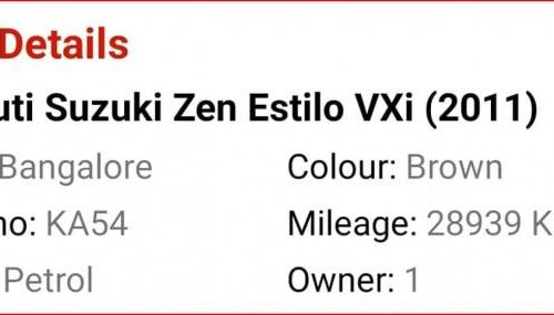 2011 Maruti Suzuki Zen Estilo for sale