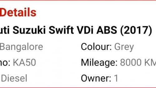 2017 Maruti Suzuki Swift for sale at low price