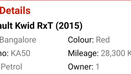 2015 Renault Kwid for sale