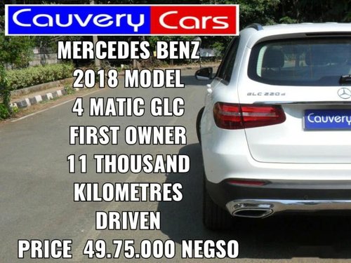 Used 2018 Mercedes Benz GLC AT for sale in Bangalore