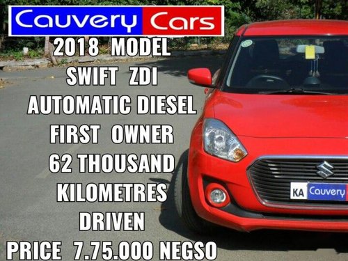 Used 2018 Swift AMT ZDI  for sale in Bangalore