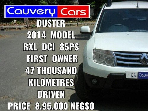 Used 2014 Duster 85PS Diesel RxL  for sale in Bangalore