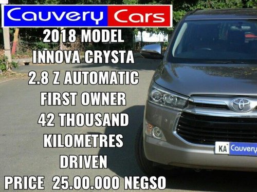 Used 2018 Innova Crysta 2.4 ZX MT  for sale in Bangalore