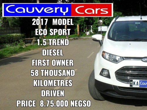 Used 2017 EcoSport 1.5 Diesel Trend  for sale in Bangalore