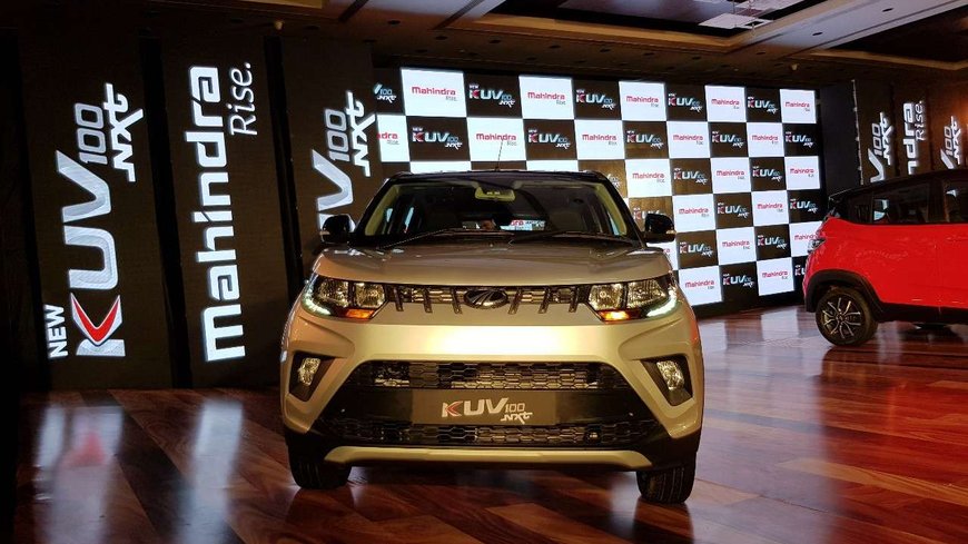 Mahindra KUV100 NXT silver front