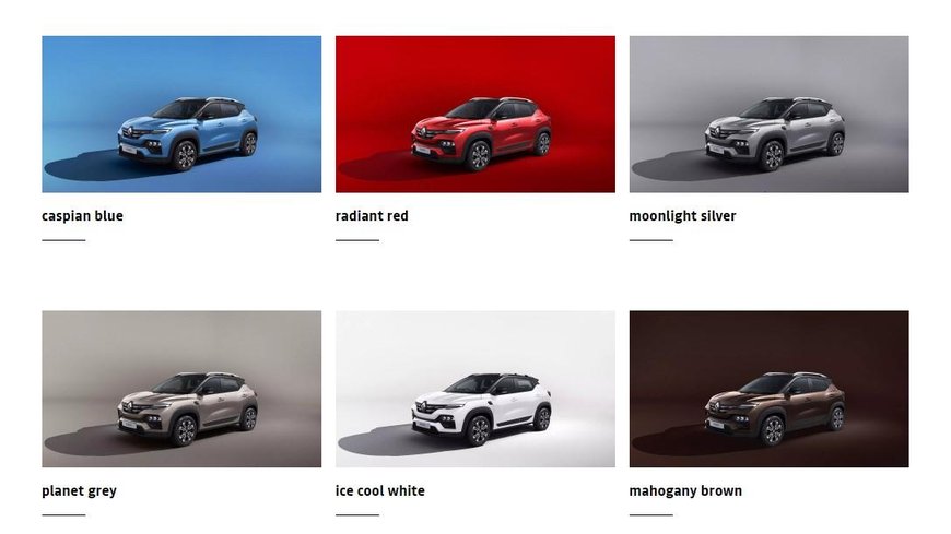 2021 Renault Kiger colours